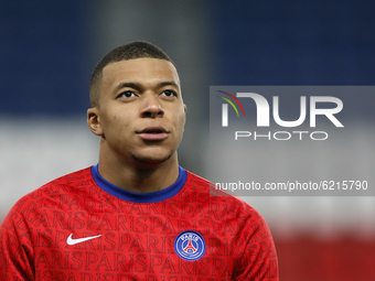 Paris Saint-Germain's French forward Kylian Mbappe during the during the UEFA Champions League Group H second-leg football match between Par...