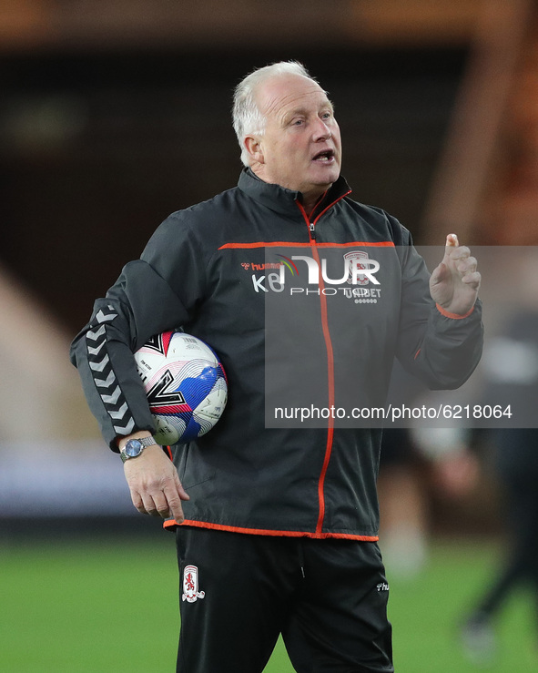 Kevin Blackwell of Middlesbrough during the Sky Bet Championship match between Middlesbrough and Derby County at the Riverside Stadium, Midd...