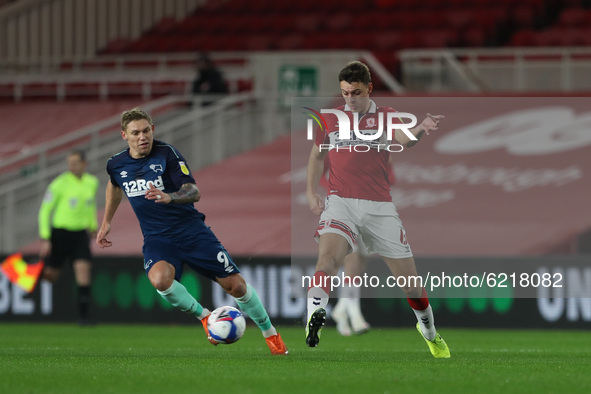 Dael Fry of Middlesbrough  during the Sky Bet Championship match between Middlesbrough and Derby County at the Riverside Stadium, Middlesbro...