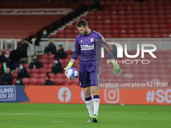 Marcus Bettinelli of Middlesbrough during the Sky Bet Championship match between Middlesbrough and Derby County at the Riverside Stadium, Mi...