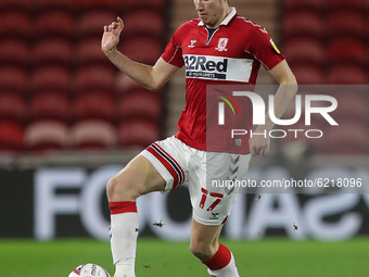 Paddy McNair of Middlesbrough during the Sky Bet Championship match between Middlesbrough and Derby County at the Riverside Stadium, Middles...