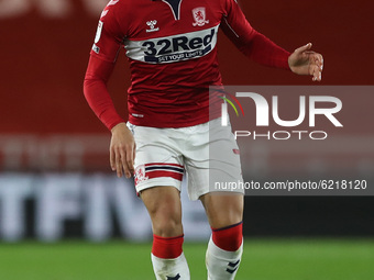 Marcus Tavernier of Middlesbrough during the Sky Bet Championship match between Middlesbrough and Derby County at the Riverside Stadium, Mid...
