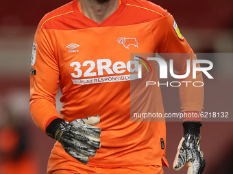 David Marshall of Derby County during the Sky Bet Championship match between Middlesbrough and Derby County at the Riverside Stadium, Middle...