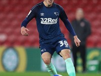 Jason Knight of Derby County  during the Sky Bet Championship match between Middlesbrough and Derby County at the Riverside Stadium, Middles...