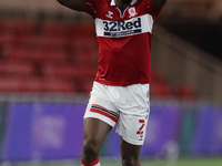 Anfernee Dijksteel of Middlesbrough during the Sky Bet Championship match between Middlesbrough and Derby County at the Riverside Stadium, M...