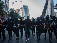 Women take part during  annual march to demand a stop to the violence against women, every day, on average nine women are murdered in Mexico...