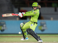 Rachael Haynes of the Thunder bats during the Women's Big Bash League WBBL Semi Final match between the Brisbane Heat and the Sydney Thunder...