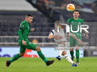 Tottenham midfielder Harry Winks clears up field during the UEFA Europa League Group J match between Tottenham Hotspur and PFC Ludogorets Ra...
