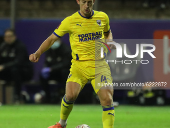 Alex Woodyard of AFC Wimbledon during the FA Cup match between Barrow and AFC Wimbledon at the Holker Street, Barrow-in-Furness on Thursday...