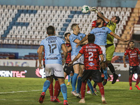 Octavio Paz of Cancun FC in action during the match of Guard1anes 2020 Reclassification Tournament between Cancun FC and Tlaxcala FC as part...