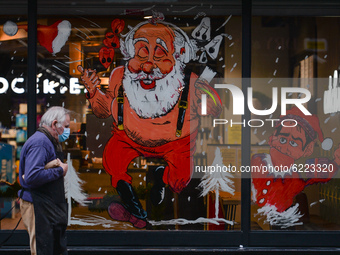 A shop windows with Christmas Season decorations seen in Dublin's city centre.
On Friday, November 27, 2020, in Dublin, Ireland. (