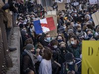 Protests continue in Paris against the global security law. Paris, 28th of November 2020. (