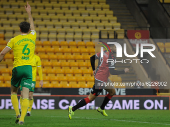  Coventrys Maxime Biamou gets a late equaliser  during the Sky Bet Championship match between Norwich City and Coventry City at Carrow Road,...