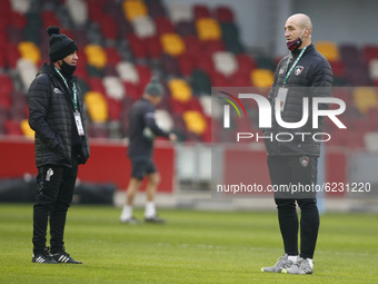 L-R Mike Ford, Defence coach and Steve Borthwick Coach of Leicester Tigers  during Gallagher Premiership between London Irish and Leicester...