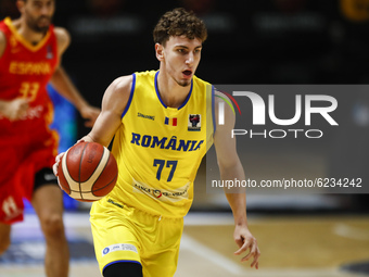 77 Mihai Marius Maciuca of Romania during the FIBA EuroBasket 2022 Qualifiers match of group A between Spain and Romania at Pabellon Municip...