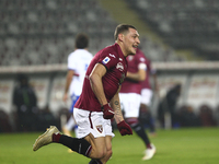 Andrea Belotti of Torino FC celebrates after scoring  during the Serie A football match between Torino FC and UC Sampdoria at Olympic Grande...