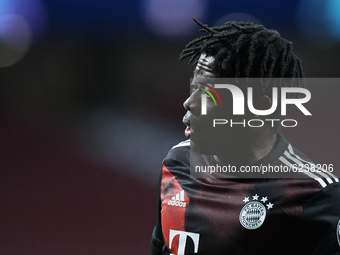 Arrey-Mbi of Bayern during the UEFA Champions League Group A stage match between Atletico Madrid and FC Bayern Muenchen at Estadio Wanda Met...