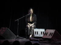 Spanish singer Mala Rodriguez performs on stage at Madrid Brillante Festival at Teatro La Latina on January 03, 2020 in Madrid, Spain. (