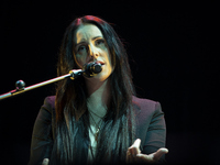 Spanish singer Mala Rodriguez performs on stage at Madrid Brillante Festival at Teatro La Latina on January 03, 2020 in Madrid, Spain. (