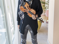 Violinist Ara Malikian poses during the portrait session  as he presents his latest album 'Le Petit Garage' on January 4, 2021 in Madrid, Sp...