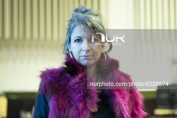 soprano Nicola Beller Carbone poses during the portrait session in Madrid, Spain, on January 7, 2021.  
