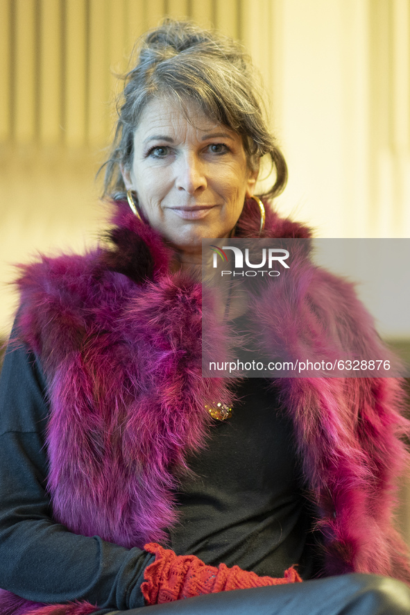soprano Nicola Beller Carbone poses during the portrait session in Madrid, Spain, on January 7, 2021.  