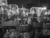 (EDITOR'S NOTE: Image was converted to black and white) National Guard after the supporters of President Trump stormed the U.S. Capitol on J...