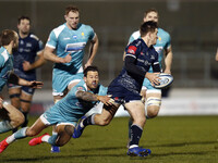  Sales Aj MacGinty charges forward     during the Gallagher Premiership match between Sale Sharks and Worcester Warriors at AJ Bell Stadium,...