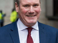 Labour Party Leader Sir Keir Starmer leaves the BBC Broadcasting House in central London after appearing on The Andrew Marr Show, on 10 Janu...