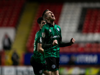  Matthew Lund of Rochdale celebrates after scoring a goal during the Sky Bet League 1 match between Charlton Athletic and Rochdale at The Va...