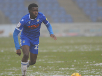 Colchesters Kwame Poku during the Sky Bet League 2 match between Colchester United and Cambridge United at the Weston Homes Community Stadiu...