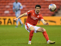 
Scott McKenna (26) of Nottingham Forest in action during the Sky Bet Championship match between Nottingham Forest and Middlesbrough at the...