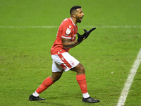 
Cafu (18) of Nottingham Forest gestures during the Sky Bet Championship match between Nottingham Forest and Middlesbrough at the City Groun...