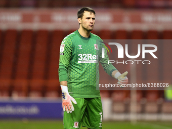 
Marcus Bettinelli of Middlesbrough during the Sky Bet Championship match between Nottingham Forest and Middlesbrough at the City Ground, No...