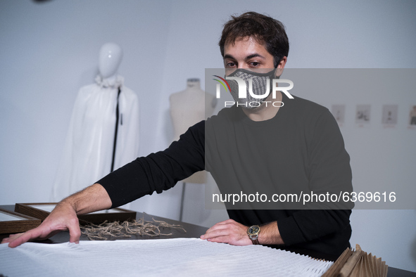 the designer Nicolas Marinero during the presentation of the first bridal collection 