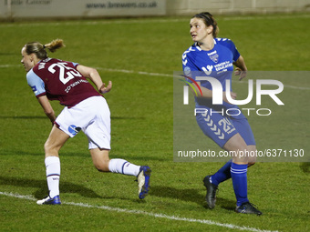 Abby Holmes of Durham W.F.C  during  FA Women's Continental Tyres League Cup Quarter Final match between West Ham United Women and Durham Wo...