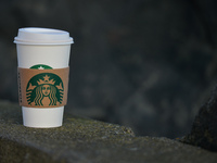 A view of Starbucks cup of coffee, in Dublin during Level 5 Covid-19 lockdown. 
On Friday, 22 January, 2021, in Dublin, Ireland. (