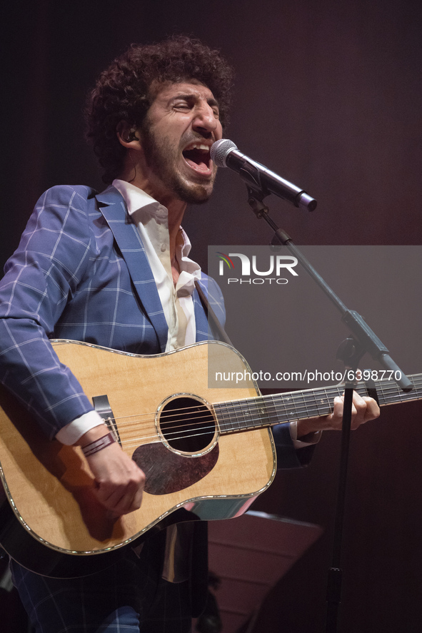 Spanish musician and composer Marwan performs in concert at Teatro Circo Price during Inverfest Music Festival on January 31, 2021 in Madrid...
