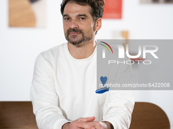 Spanish designer Jaime Hayon poses during the portrait session in Madrid, Spain, on February 9, 2021.  (