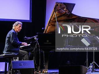 Chick Corea, Grammy Award-winning jazz musician, performs on World of Great Music concert at ICE Congress Center in Krakow, Poland on May 8,...