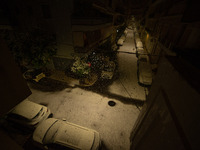 Snowfall in Athens, Greece, on February 15, 2021. (