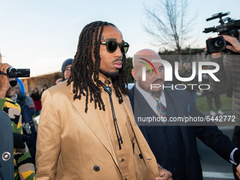Quavo of Migos attends the Prada fashion show during Milan Men's Fashion Week Fall/Winter 2020/2021 on January 12, 2020 in Milan, Italy (