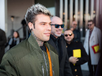Fedez attends the Prada fashion show during Milan Men's Fashion Week Fall/Winter 2020/2021 on January 12, 2020 in Milan, Italy (