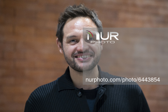 Director Filippo Meneghetti poses during the portrait session in Madrid on February 16, 2021 Spain 