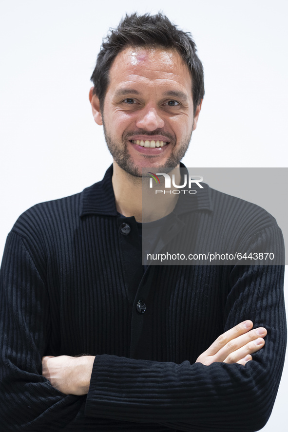 Director Filippo Meneghetti poses during the portrait session in Madrid on February 16, 2021 Spain 