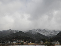 A Heavy snow covered mountain at Gubyeongsan mountain in Hwaryeong, South Korea. One person was killed and 94 others were injured in traffic...