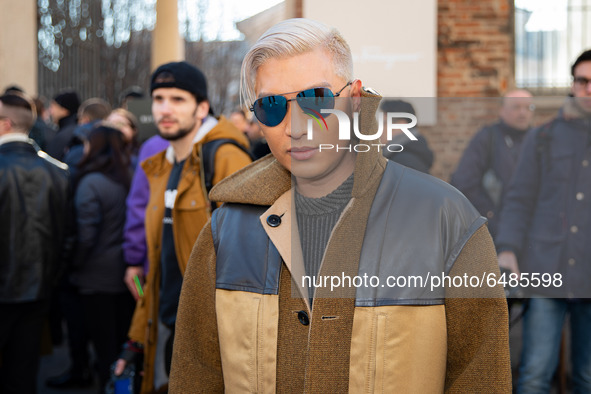 Bryanboy attends the Salvatore Ferragamo fashion show during Milan Men's Fashion Week Fall/Winter 2020/2021 on January 12, 2020 in Milan, It...