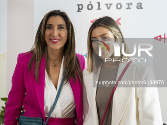 Paz Padilla and her daughter Anna Ferrer Padilla  present new 'Nonina' Bags at the Polvora Restaurant on March 03, 2021 in Madrid, Spain.  (