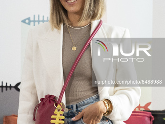 Anna Ferrer Padilla present new 'Nonina' Bags at the Polvora Restaurant on March 03, 2021 in Madrid, Spain. (