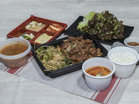 In this food picture is Coupang's delivery franchise company  Coupang Eats instant and meal kit items. All food packing materials is Plastic...
